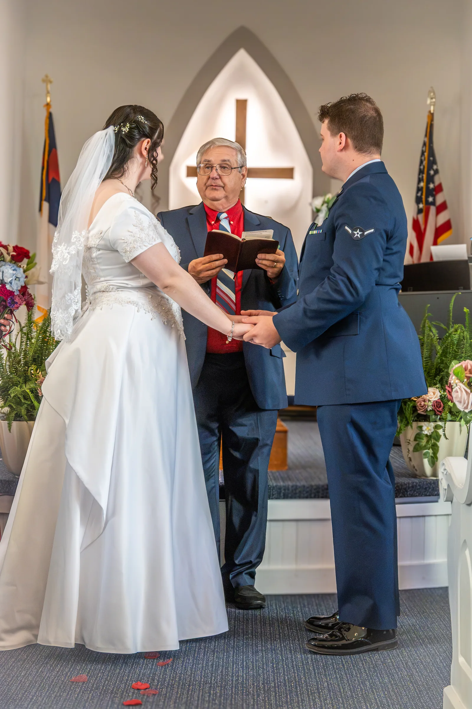 Ender and Alexa exchanging vows