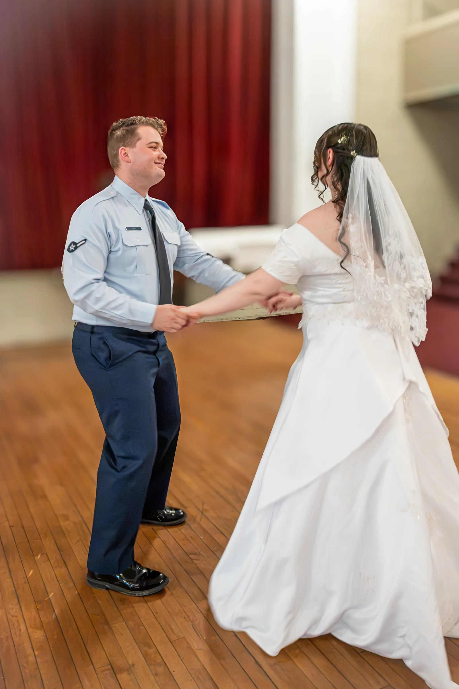 Ender and Alexa dancing at their reception